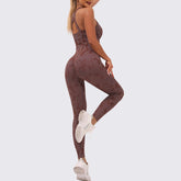 Camouflage Yoga Clothes Suit Sports Bra High Waist Belly Contracting Slimming Pants
